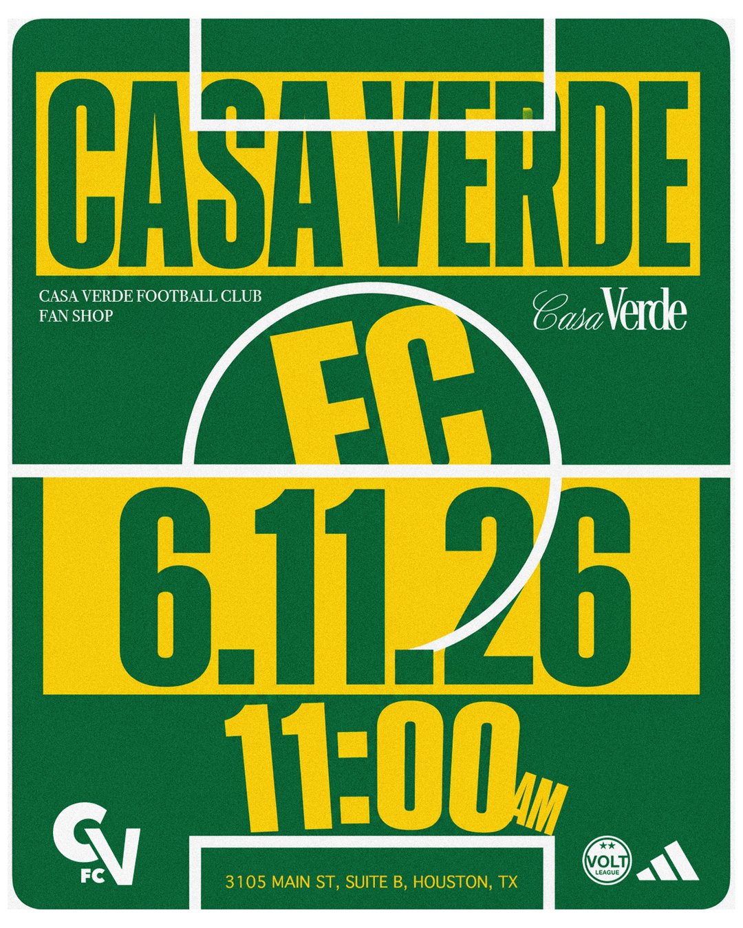 Casa Verde FC Fan Shop launch · June 11 at Casa Verde