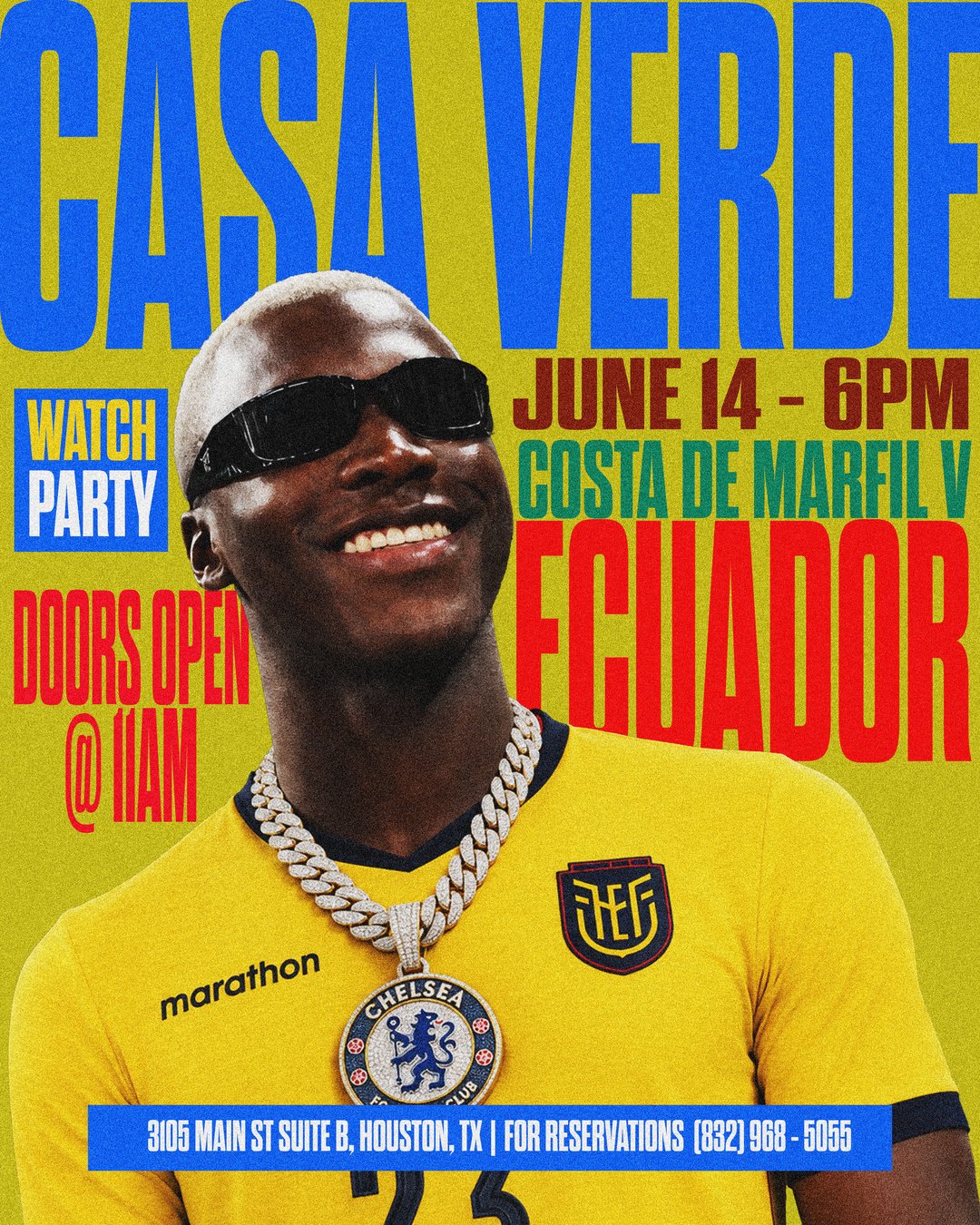Costa de Marfil vs Ecuador Watch Party · Sunday June 14 at Casa Verde
